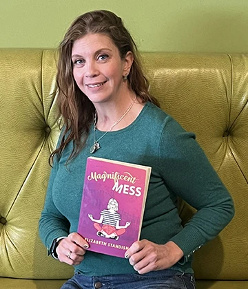 Elizabeth Standish holding Magnificent Mess